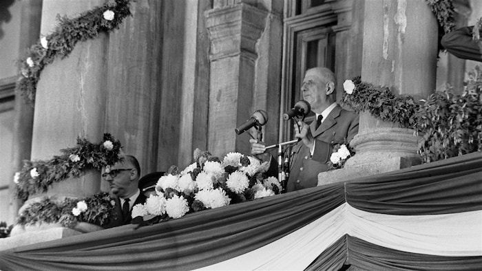Le général de Gaulle, à Montréal, le 24 juillet 1967