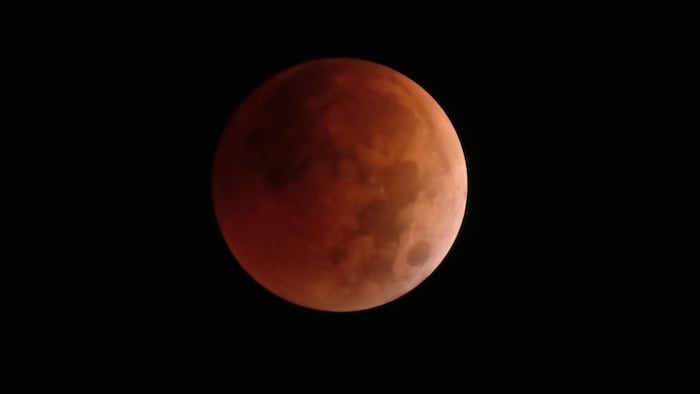 Photo d'une éclipse totale de la Lune.