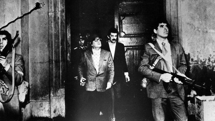 Armed Guards Surround Chilean President Salvador Allende.