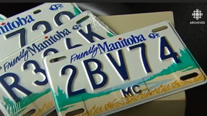 Plaques d'immatriculation unilingues anglaises du Manitoba