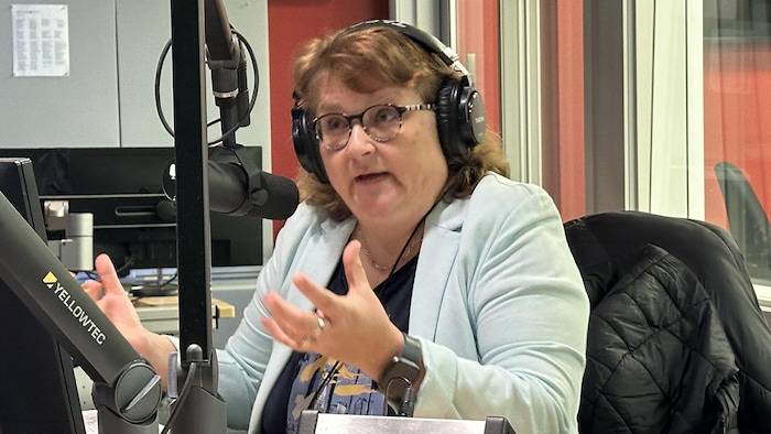 Johanne Fournier en studio.