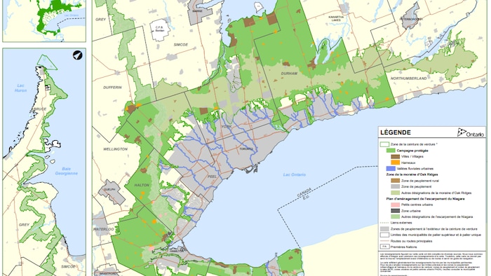 Une carte du sud-ouest de l'Ontario