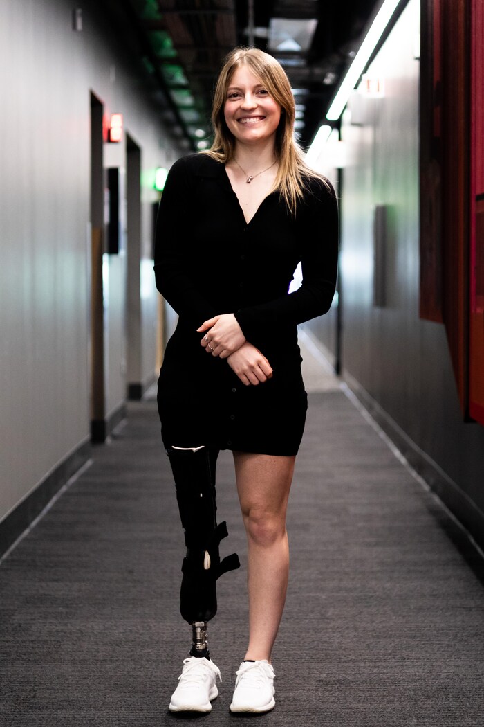 Portrait de la sportive unijambiste Frédérique Turgeon.