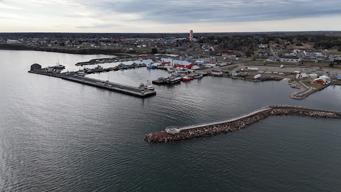 Un quai vu d'un drone.