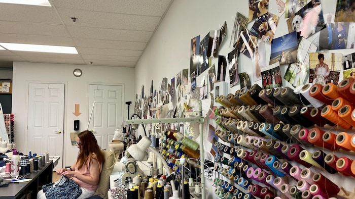 Linda Jacques dans son atelier.