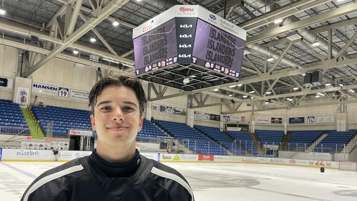 Joueur de hockey sur la glace.