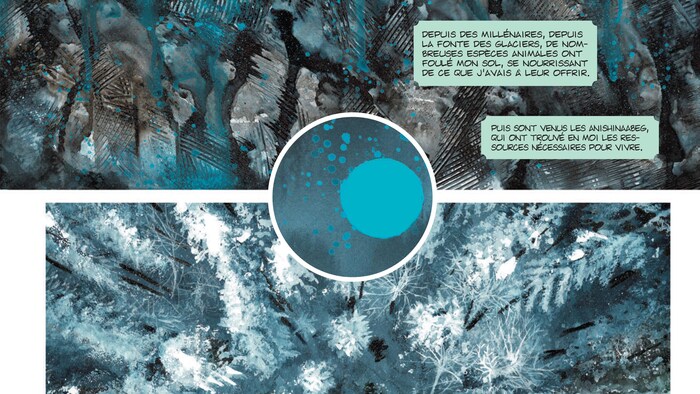 Une page de la bande dessinée «Du sang sur la neige» de Jacques Poirier et Christian Quesnel.