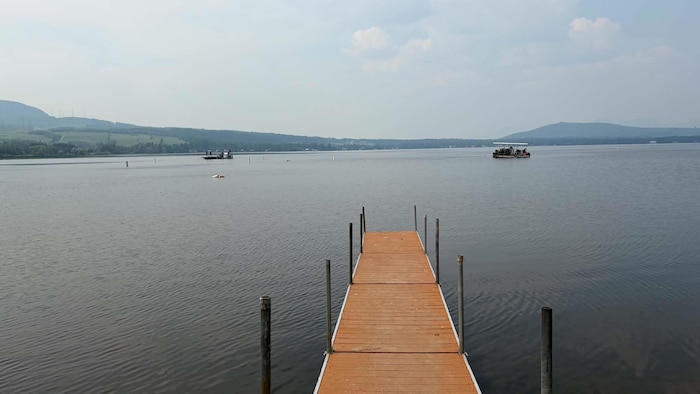 La vue sur le Lac où se tiendra le Triathlon