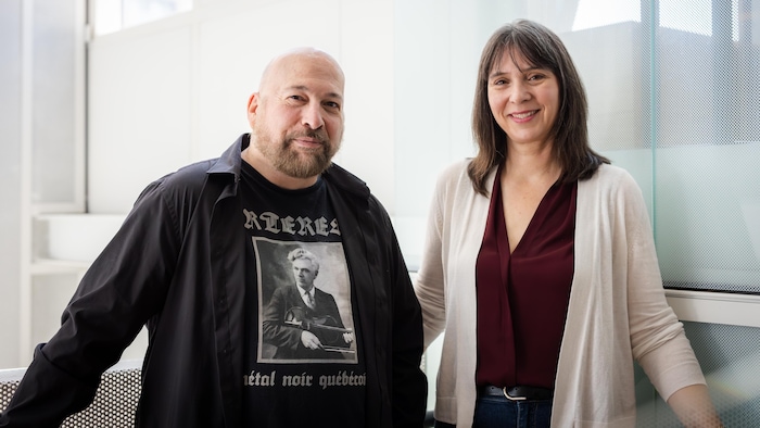 L’auteur de bandes dessinées Christian Quesnel et l’animatrice Annie Desrochers.