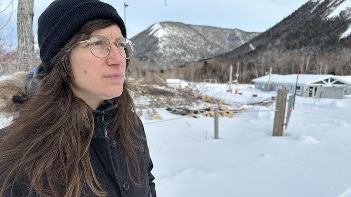 Portrait de Marie-Pier Bédard, en hiver.