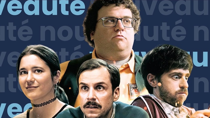Montage avec quatre personnes.