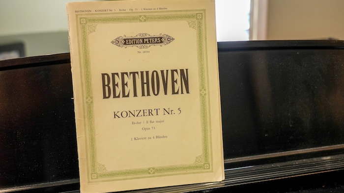 Les partitions du «Concerto pour piano No. 5 (L'Empereur)» de Beethoven.