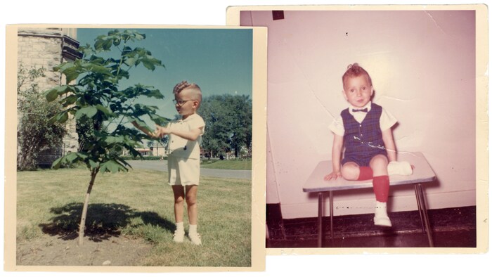 Des photos d'archives d'un jeune garçon.