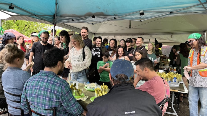 Des centaines de personnes se sont présentées au Festival du pickle de Coaticook.