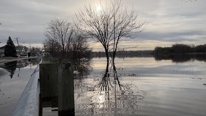 Une rivière qui déborde.