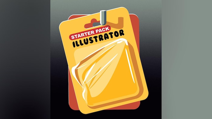 Un dessin d'emballage de figurine vide.