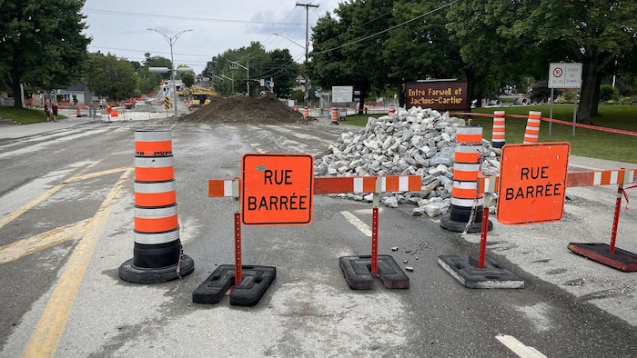 travaux sur le boulevard de Portland.