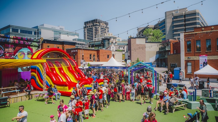 Overview of Place Laval in Gatineau where activities take place for Canada's Day. where celebrate canada's day national