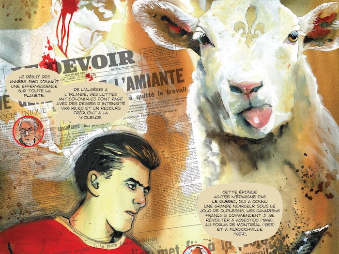Une page de la bande dessinée «Du sang sur la neige» de Jacques Poirier et Christian Quesnel.