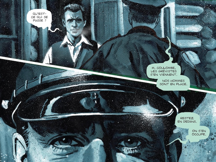 Une page de la bande dessinée «Du sang sur la neige» de Jacques Poirier et Christian Quesnel.