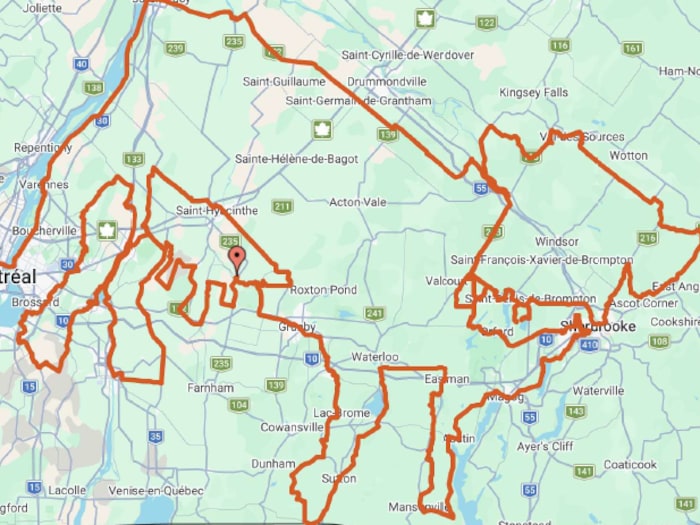 Une vache dessinée sur une application de navigation.