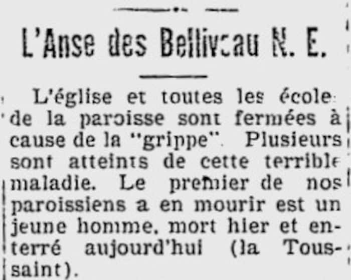 Un texte de journal de 1918.