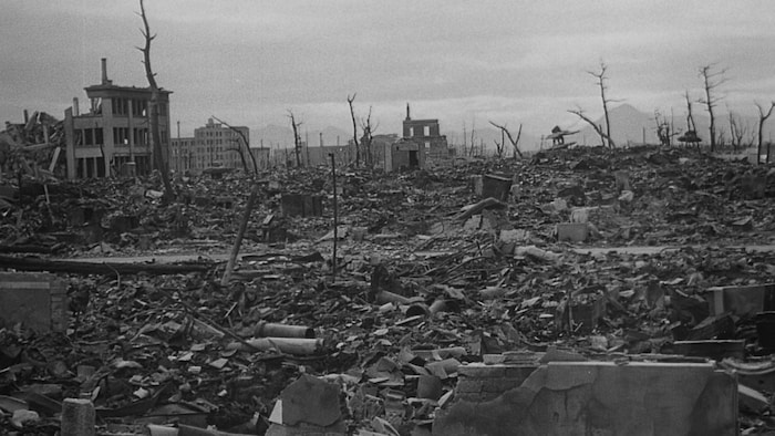 Hiroshima destruida por la una bomba nuclear.