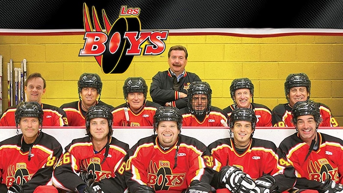 Visuel promotionnel du movie Les Boys avec
Marc Messier, Rémy Girard, Patrick Huard, Serge Thériault, Michel Barrette, Paul Houde, Luc Guérin, Yvan Ponton, Michel Charette, Pierre Lebeau, Patrick Labbé, Roc Lafortune et Maxim Roy.