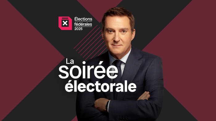 Visuel promotionnel de la soirée électorale animée par Patrice Roy.