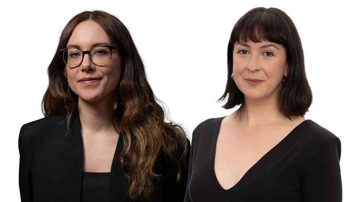 Les journalistes Eve Côté et Annie Verreault.