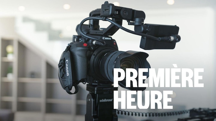 Une caméra vidéo de la marque Canon.