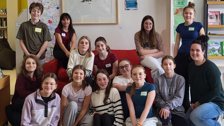 Une classe de 6e année de l'école Centrale de Havre-aux-Maisons aux Îles-de-la-Madeleine.