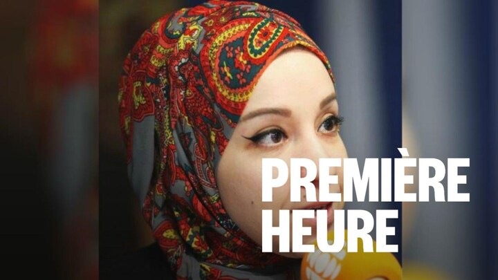 Maryam Bessiri dans les studios de Radio-Canada à Québec.