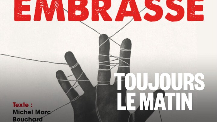 Affiche pour la pièce de théâtre- Embrasse-Théâtre des gens de la place