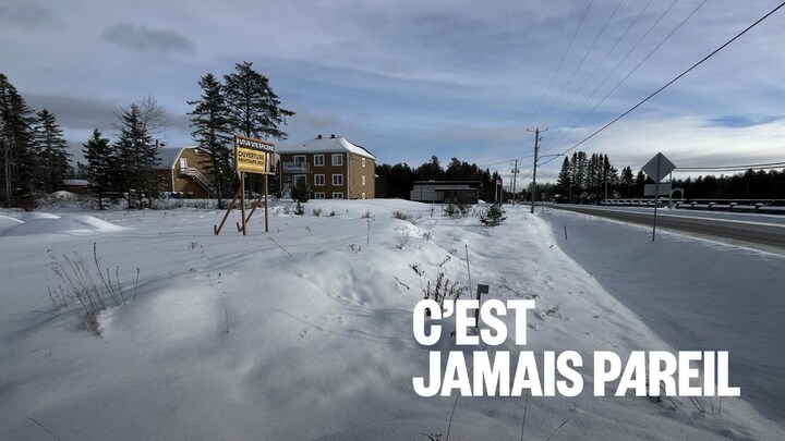 Le futur site projeté pour l'épicerie de Saint-David-de-Falardeau, à l'entrée du village. 