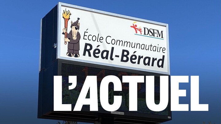 L'affiche principale de l'École Communautaire Réal-Bérard. Photo prise le 22 septembre, 2021.