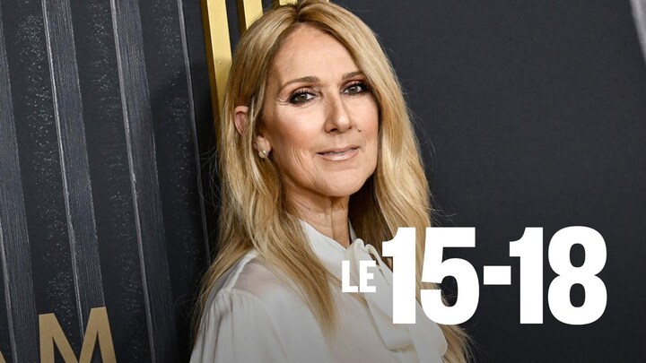 Céline Dion pose pour les photographes.