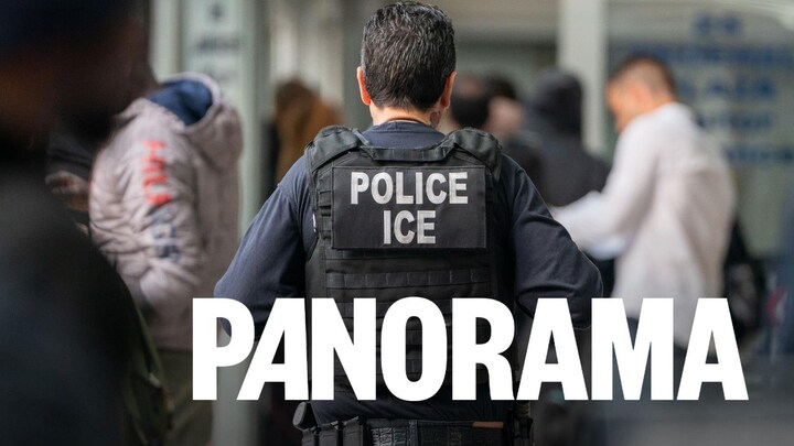 Un agent de l'ICE de dos.