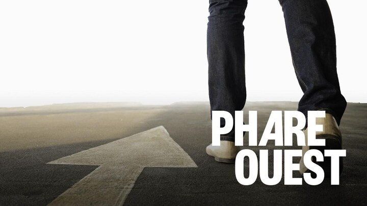 Une flèche et des pieds, logo de l'émission Phare Ouest