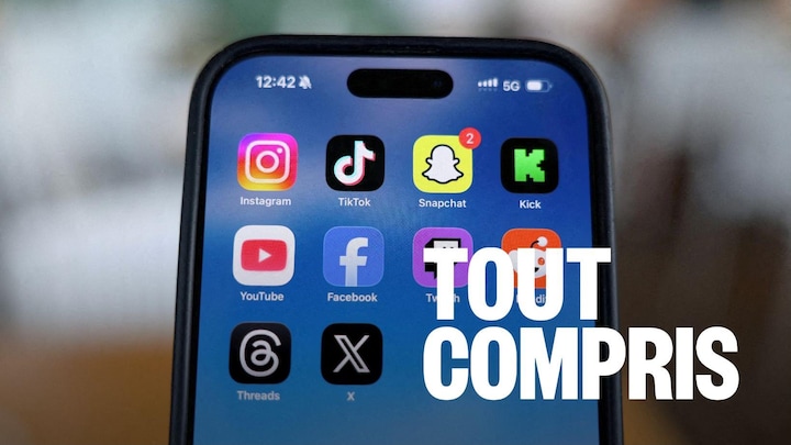 Des applications de réseaux sociaux sur un cellulaire