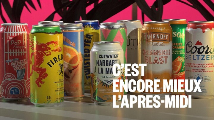 Différentes marques de cocktails en prêts-à-boire.