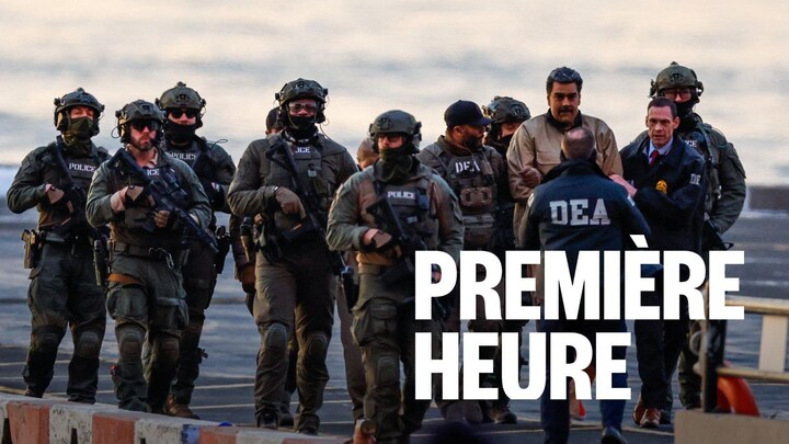 Nicolas Maduro est escorté par des agents lourdement armés.