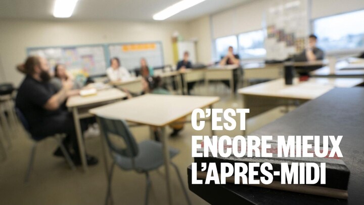 Une classe dans une école secondaire de Saint-Amable.