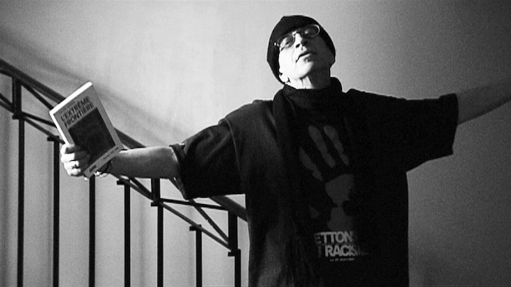 Gérald Leblanc, dans une photo en noir et blanc.