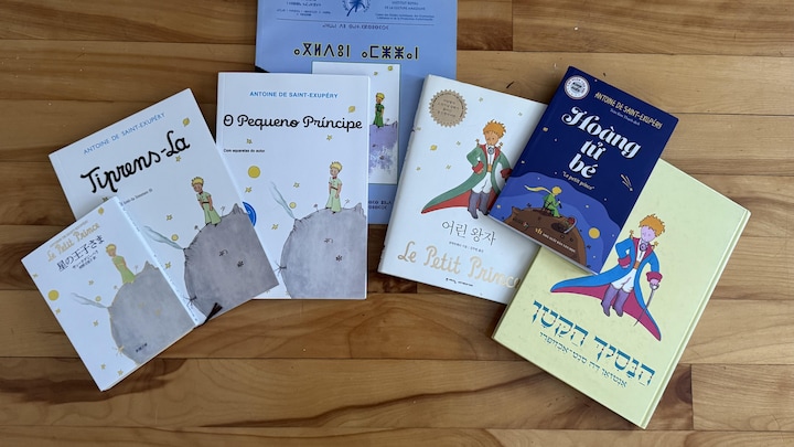 Des exemplaires de livres écrits en plusieurs langues.