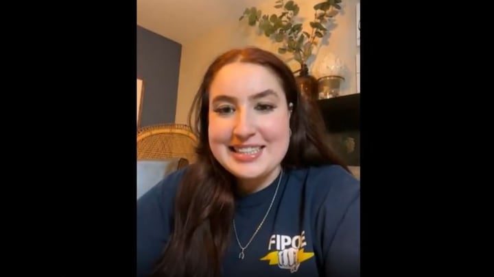 Capture d'écran d'une entrevue en visioconférence avec Madison Boudreau.