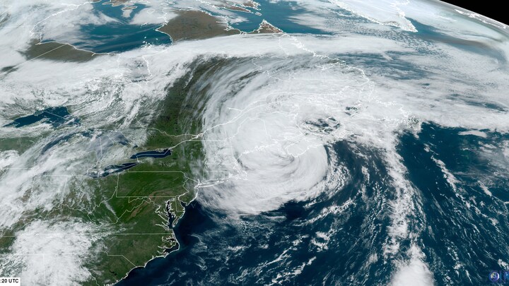 Une image satellite de l'ouragan Lee.