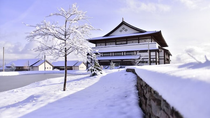 Temple sous la neige.