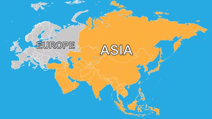 亚洲地图。