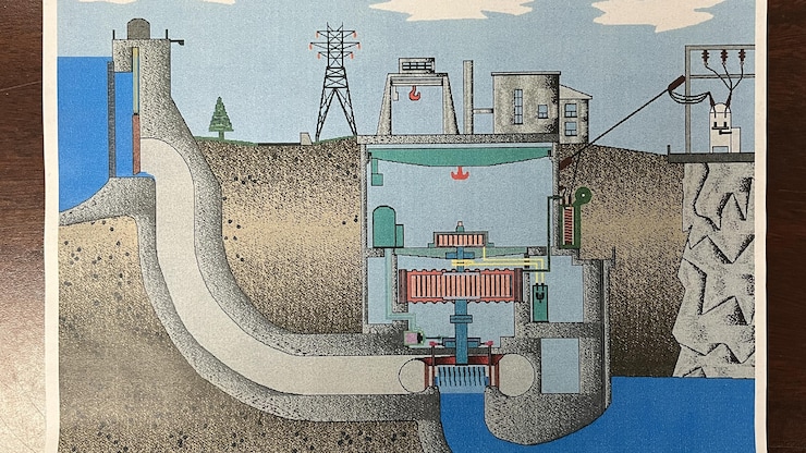Un schéma qui explique le fonctionnement de la centrale.